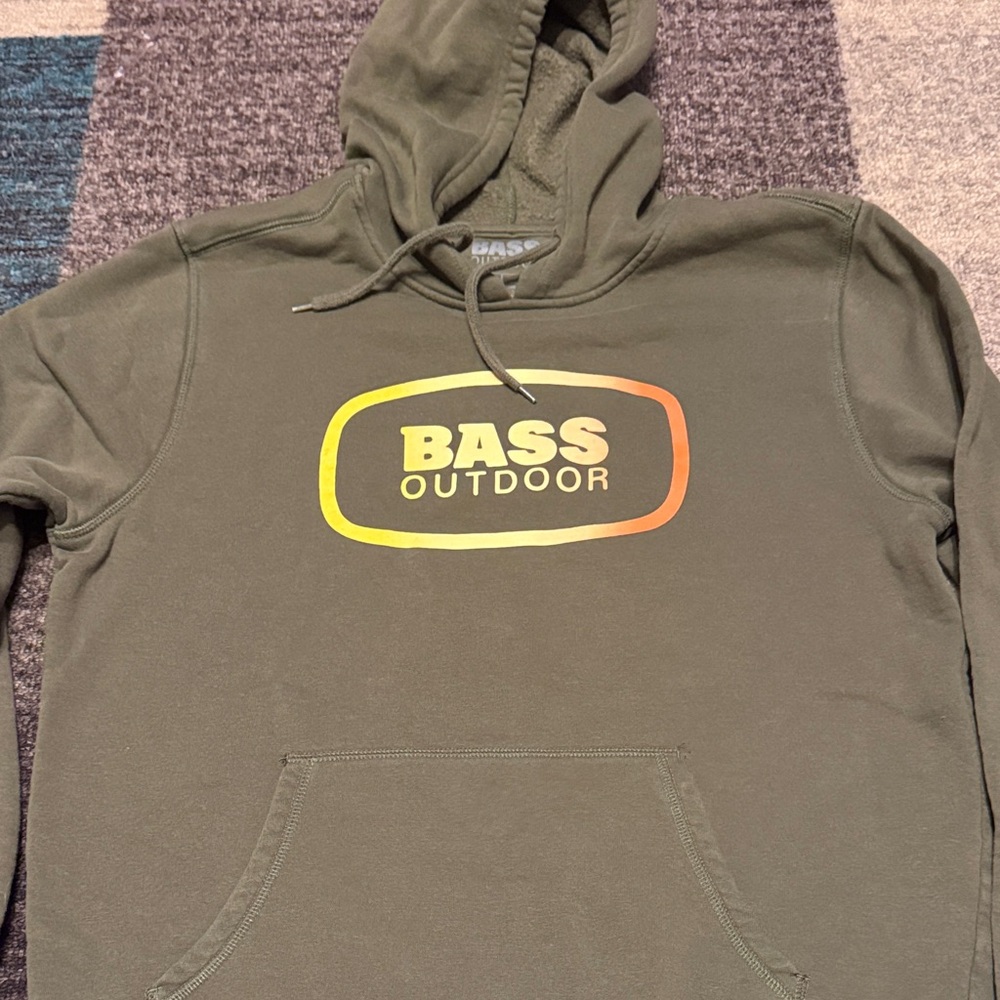 Bass Outdoor Green Hoodie Mens Large